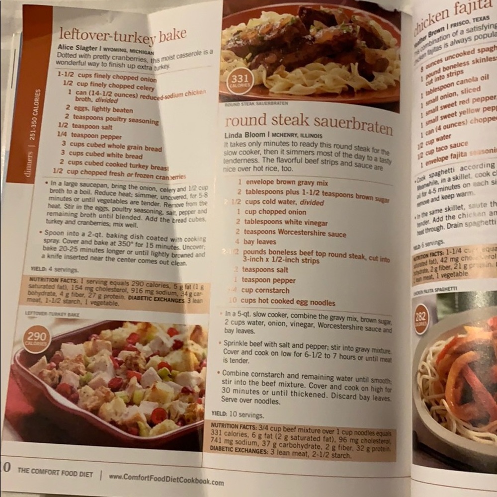 Taste of Home Comfort Food Diet